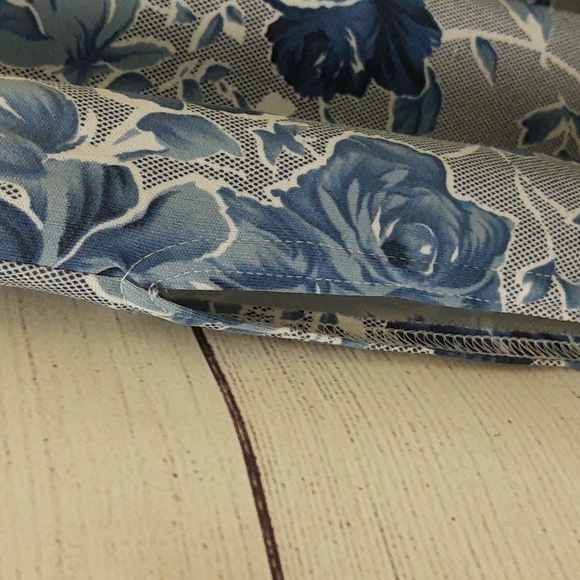 CLE Paris Floral Bodycon Tank Maxi Dress VTG Y2K 90s Blue White S/M - Picture 8 of 16